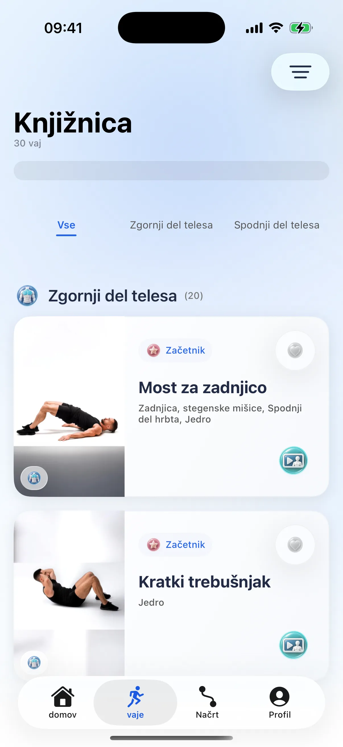 Knjižnica vaj · RazFit