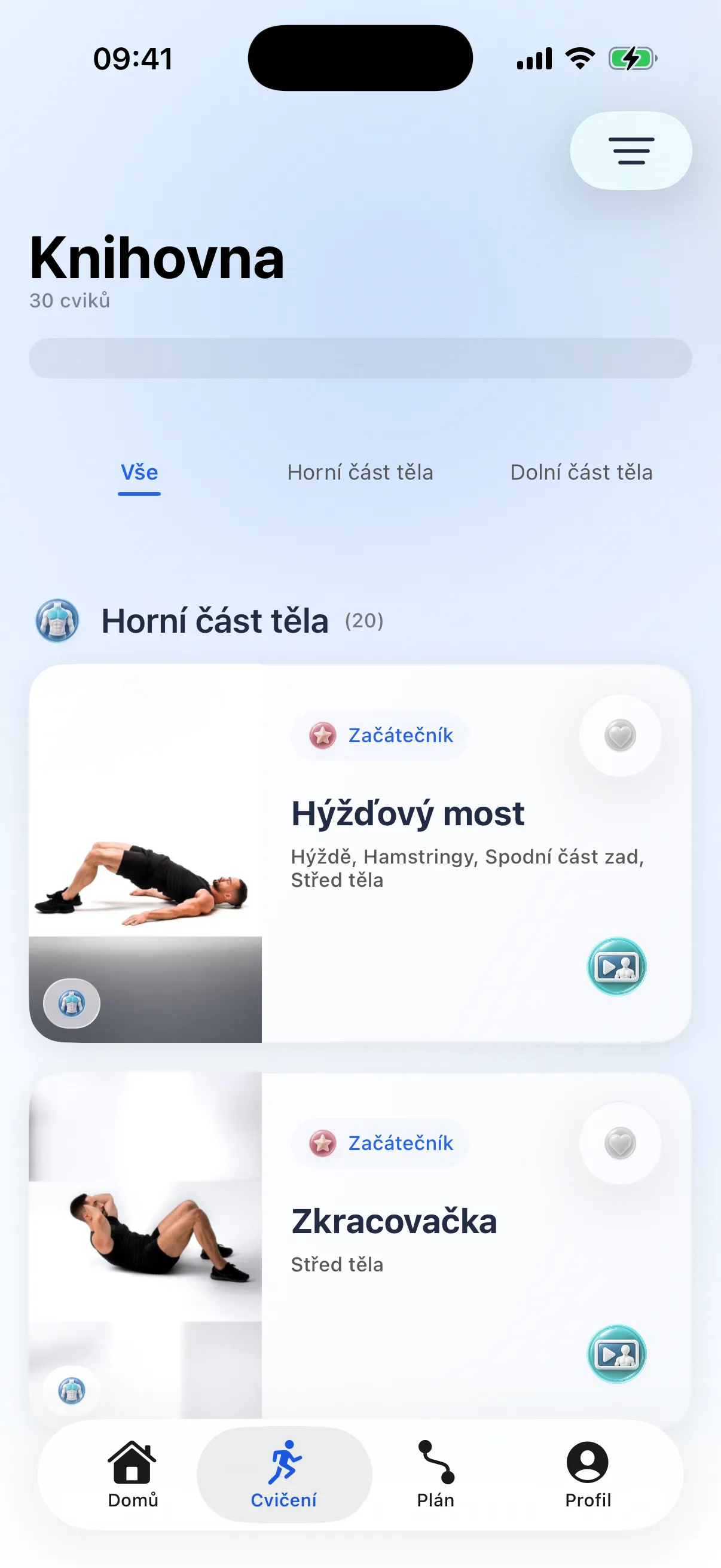 Knihovna cviků · RazFit