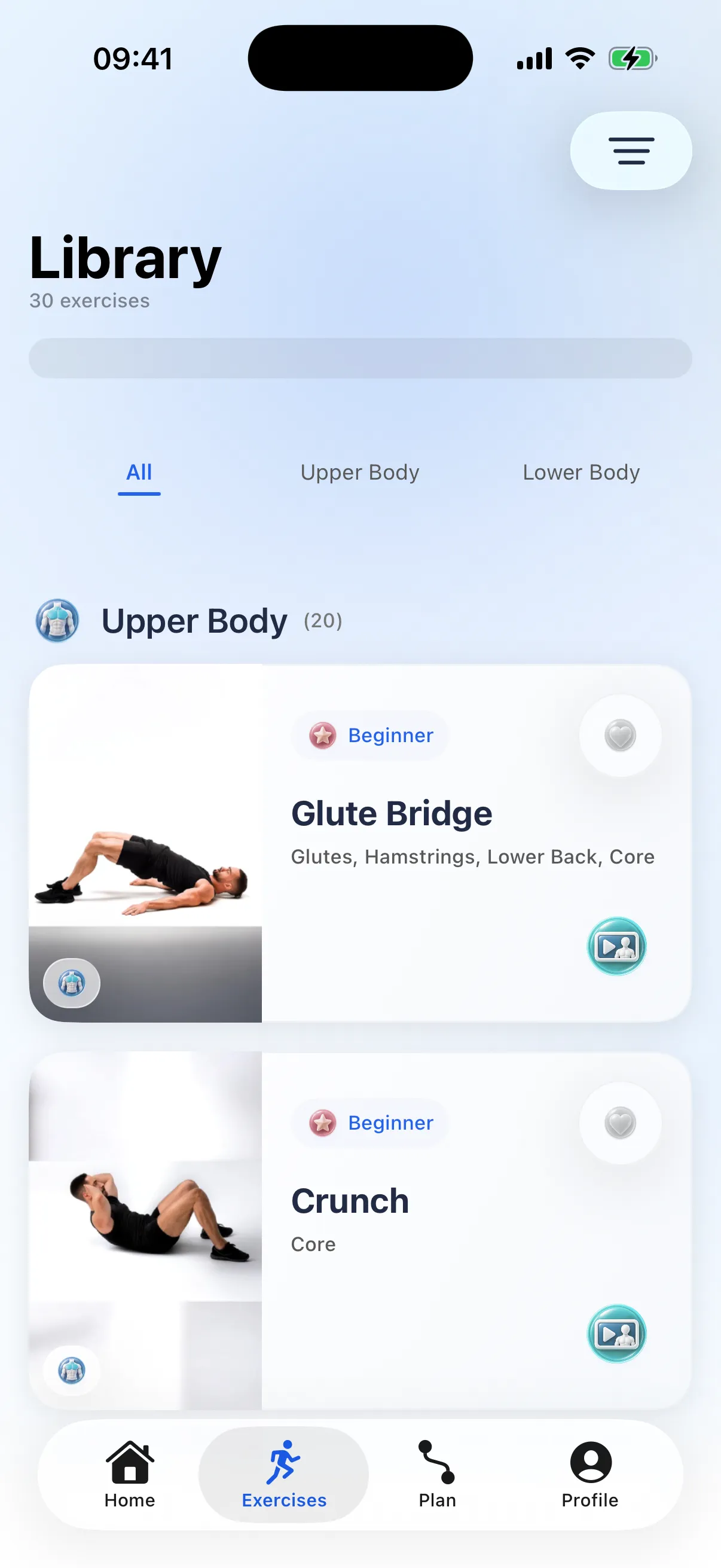 Exercise library · RazFit