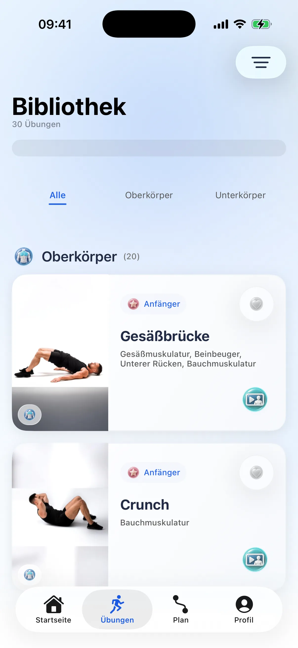 Übungsbibliothek · RazFit